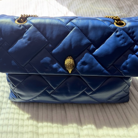 Kurt Geiger The Kensington Blue Quilted Soft Leather XXL Bag - Picture 2 of 10